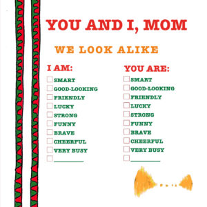 You and I, Mom. The perfect mom gift