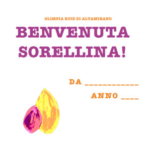 Benvenuta sorellina! Un libro per raccogliere i disegni del fratello maggiore.