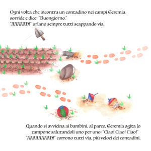 Geremia, il lupo buono, incontra Cappuccetto Rosso